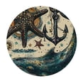 thumbnail image 4 of Orinice Whale Anchor Starfish Round Table Cover Stain Resistant Washable Indoor Outdoor Tablecloth Kitchen Dining Wedding Parties Table Cloth 100% Polyester Fiber 42-46, 4 of 8