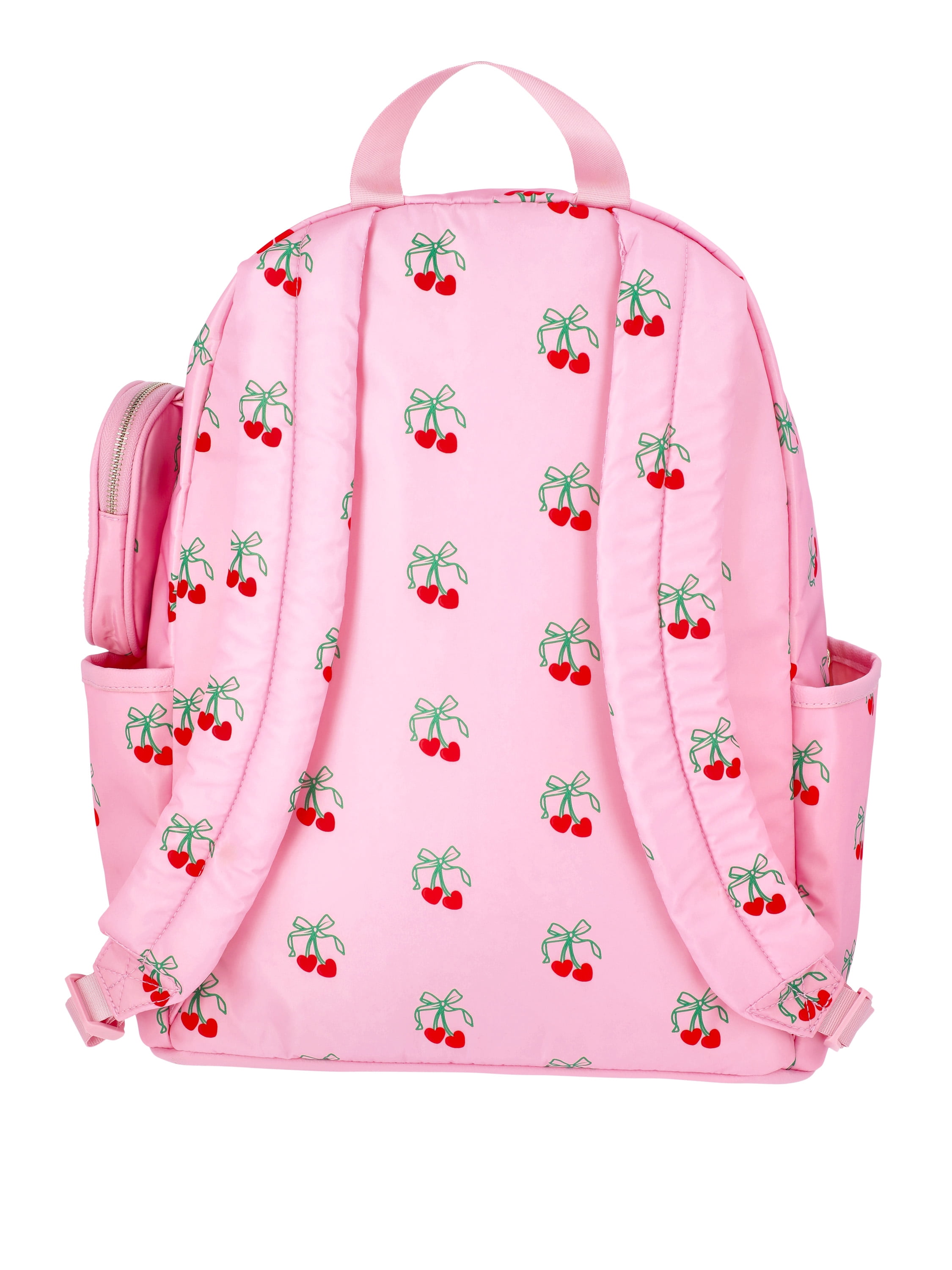 Madden NYC Women's Chain Pocket 17" Dome Backpack, Pink Cherry