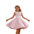 thumbnail image 4 of FYDUU Robes Filles Sans Manches Années 50 Vintage à Pois Robe de Soirée Rétro Col Peter Pan Décontractée Robe d'Été Quotidienne Boho Décontractée, 4 of 4