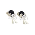 thumbnail image 2 of 2x Pinces à Cheveux Style Chinois Panda Barrette à Franges Épingles à Cheveux pour Hanfu Mariée Blanc, 2 of 9