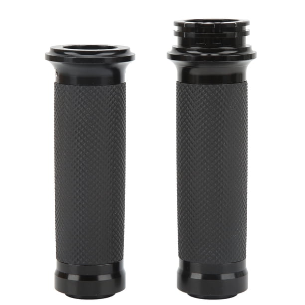 1 par de empuñaduras de manillar de motocicleta de 25mm agarre cómodo negro anodizado Universal a prueba de óxido para bicicletas de moto Jadeshay A