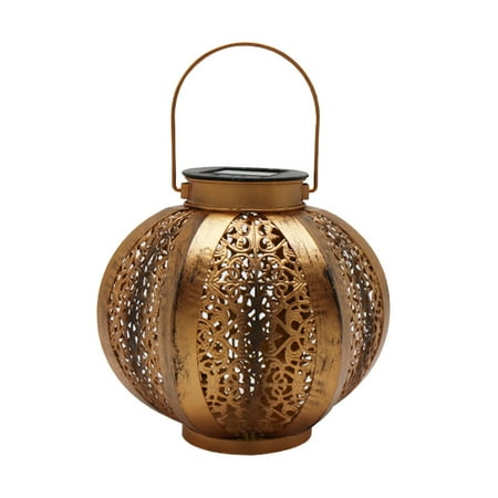 

Solar Power Iron Hanging Light Outdoor Hollow out Pumpkin Garden Lamp Decorative Landscape Lights