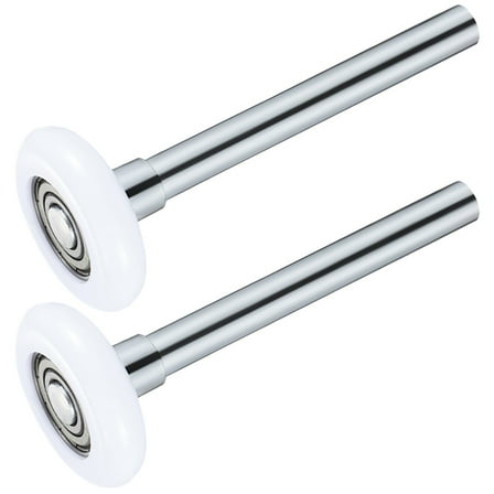 SEWOART 2Pcs Nylon Garage Door Rollers Replacement with Stem Quiet Front Rear Seal Covers