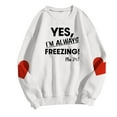 thumbnail image 4 of Wensltd Women's Long Sleeve T Shirt Heart Print Crewneck Drop Shoulder Pullover Tops Fall Outfit Black, 4 of 4