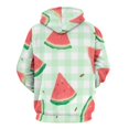thumbnail image 3 of Watermelon Slices Pattern 3d Sweatshirts Hoodie Fashion Casual Personality Men's Women Street Hoodie Pullovers Long Sleeve Comfortable Top, 3 of 6