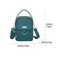 thumbnail image 2 of Bolso bandolera para mujer con orificio para auriculares | Bolso bandolera de tela con múltiples compartimentos | Correa ajustable para teléfono, cartera y objetos esenciales | Bolso informal para, 2 of 2