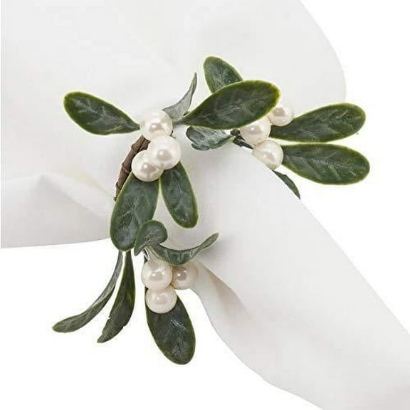 Fennco Styles Handmade Christmas Decorative Napkin Rings, Set of 4