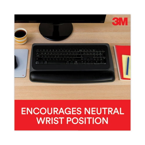 Antimicrobial Gel Keyboard Wrist Rest Platform, 19.6 x 10.6, Black/Gray/Silver | Bundle of 2