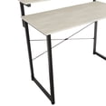 thumbnail image 6 of Castle Place Minimalist 39" Metal Computer Desk With Shelf, Light Grey, 6 of 11