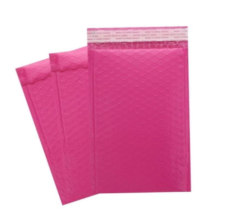 pink bubble mailing bags