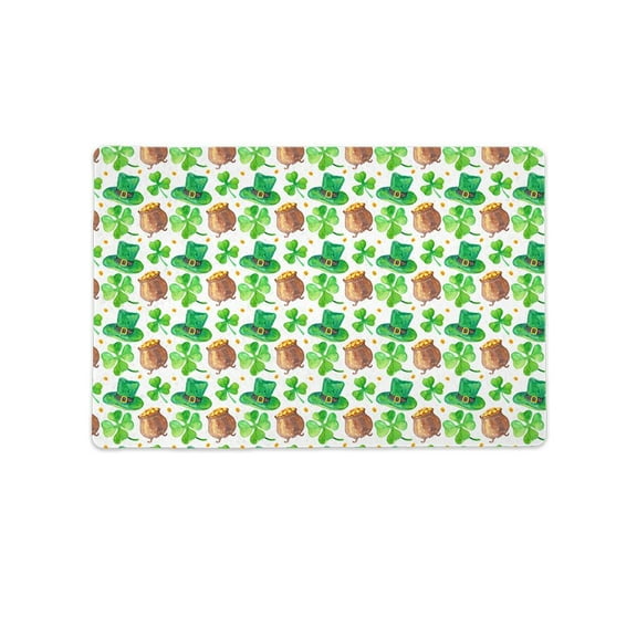 Saint Patricks Hats And Clovers Mat Rectangle  -Image by Shutterstock,