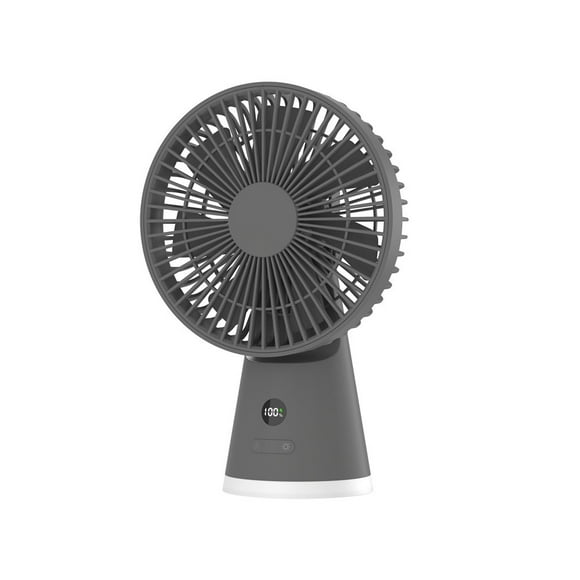 Desktop Small Fan Digital Display Charging USB Silent Portable Student Handheld Night Light Circulating Fan