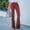 Red, variant on Women's Corduroy Flare Pants Elastic Waist Bell Bottom Trousers 2026 Fall Pants Red M