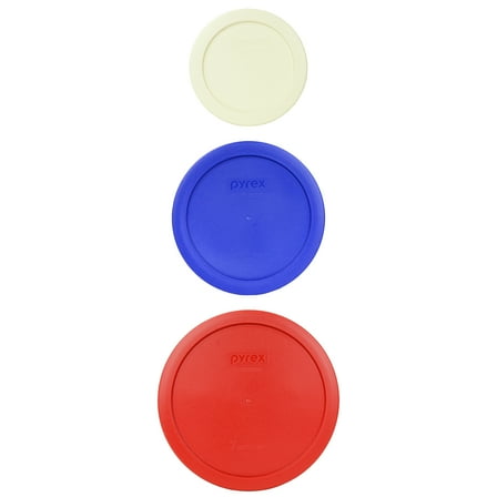 Pyrex (3) Lid Set for 7200 2-Cup, 7201 4-Cup and 7203 7-Cup Glass Bowls