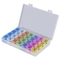 Large 28 Grids Organizer Box Storage Box with Lid Durable Nail Art Tool ...