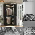 thumbnail image 3 of Homieasy Corner Closet System with Shelves, 34’’ Closet Organizer System with Hanging Rods, Wood Walk-in Closets for Corner Small Space,Freestanding Corner Tower, L Shaped Garment Rack, Black, 3 of 7