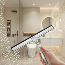 Stainless Steel Shower Squeegee (12 Inch)- Easy-to-Use Glass/Car Cleaner with Hook Holder for Glass and Tiles