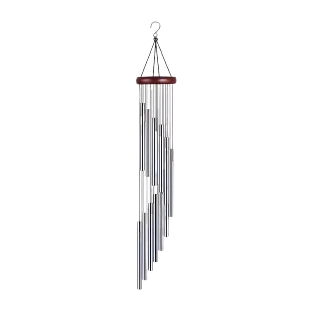 Carillón de viento de tono profundo, regalo de tono bajo para exteriores, campana de jardín, campana de resonancia profunda para plata