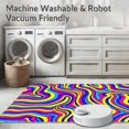 thumbnail image 5 of ODIKA 8'x10' Machine Washable Non-Slip Area Rug, Stripe Wavy Design High Traffic Rug, Pink, 396068, 5 of 5