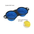 thumbnail image 4 of 2 in 1 Collapsible Dog Bowls for Travel, Dog Portable Water Bowl Pet Feeding and Watering Dish for Dogs Cats Pet Foldable Feeding Watering Dish for Traveling Camping Walking, BPA Free, Blue, 4 of 7
