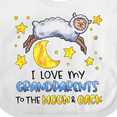 thumbnail image 4 of Inktastic I Love My Grandparents to the Moon and Back Cute Sheep Boys or Girls Baby Bib, 4 of 4