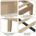 thumbnail image 3 of Tydimor Bed Frame with Headboard & LED Light, Rattan Queen Beds with Charging Station and Bookcase Storage Shelf, No Box Spring Needed, 3 of 7