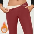thumbnail image 5 of Levmjia Women Pants High Waist Flared Leggings Christmas Print Velvet Lined Winter Pants Soft Stretch Polyester Casual Home Holiday Party, 5 of 8