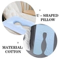 thumbnail image 4 of PTOOTP funda de almohada para dormir para embarazadas, con forma de U, para brazos y cuerpo (azul cielo)., 4 of 8