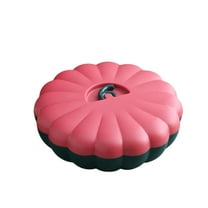 geerera Pumpkin Candy Dish, Plastic Divided Compartment Tray with Lid, for Snack Storage, Party Appetizers, Holiday Serving