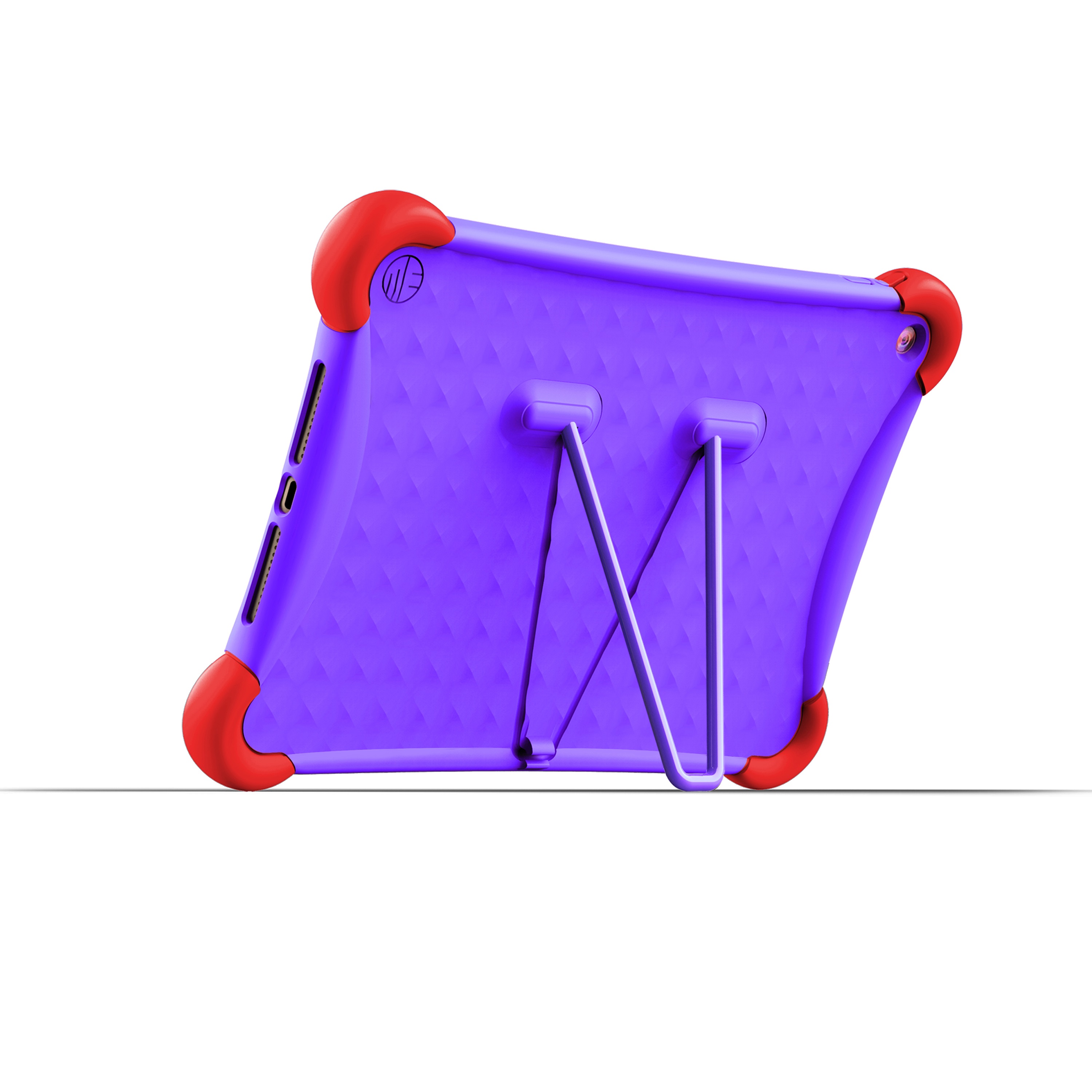 ME Silicone Protective Case with Built-In Stainless Steel Kickstand for iPad 10.2 9th Gen (2021 Release), 8th Gen (2020 Release) and 7th Gen (2019 Release) in Purple