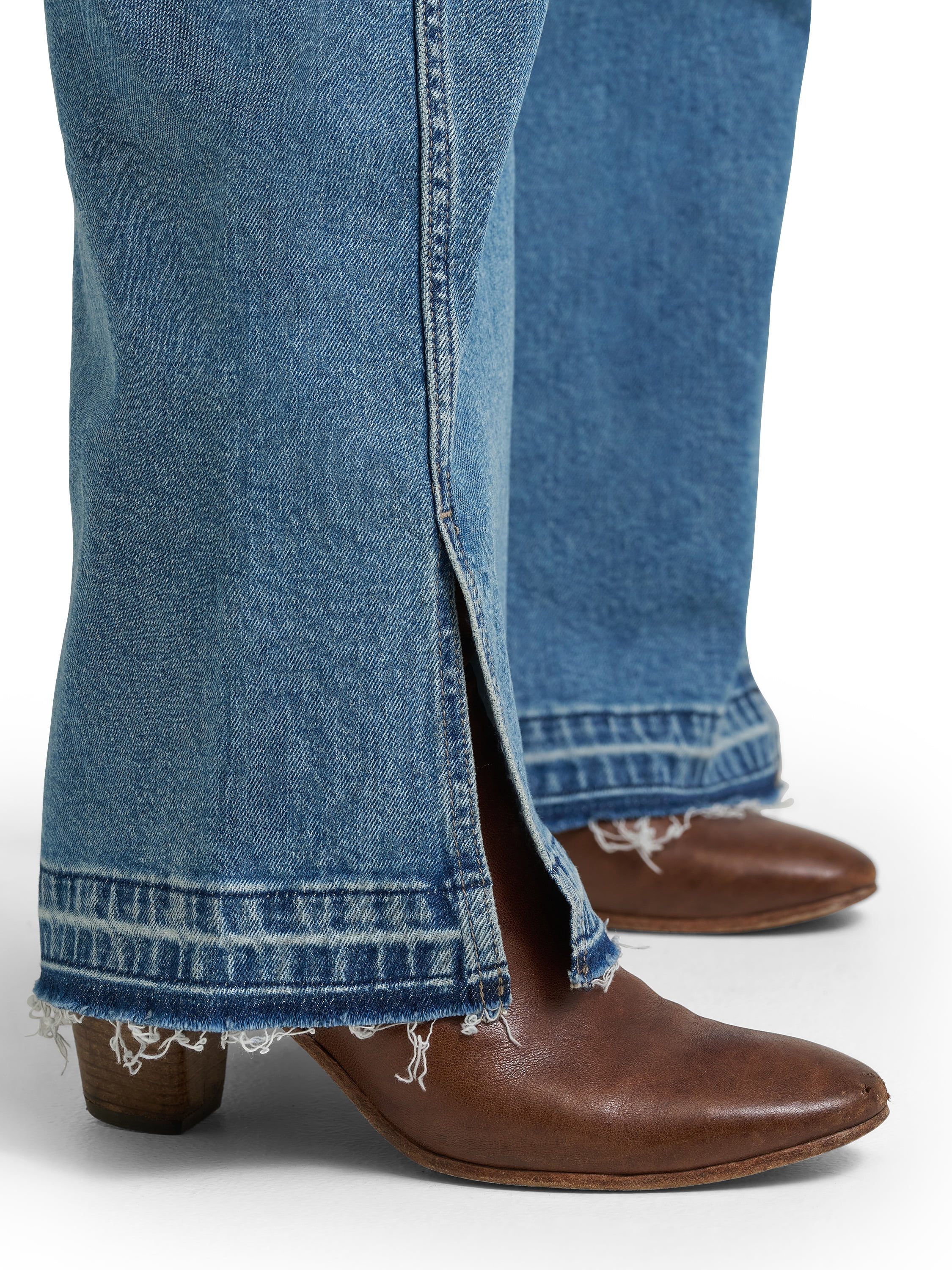 Lee® Women's and Plus Loose Fit Rider Denim Jeans with Released Hem