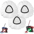 thumbnail image 2 of FGTHBF-Mop Head Replacement, 3 Pack Spin Mop Refill Replace Head Compatible with O Cedar Easywring 1-Tank System, Great Cleaning Power, Microfiber, Helper Housework, Machine Washable Easy-to-Replace,, 2 of 4
