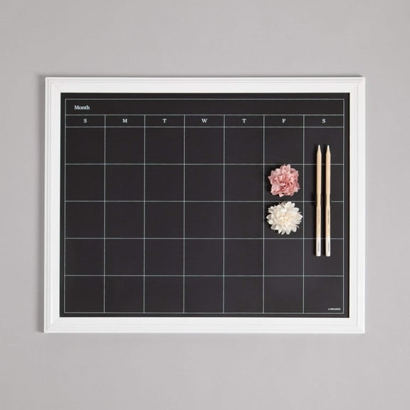 Farmhouse Chalkboard Monthly Calendar Black