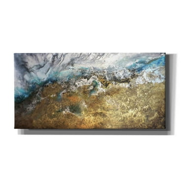 Epic Graffiti 'Metalicos y Texturas II' by Leticia Herrera, Canvas Wall Art, 40"x20"