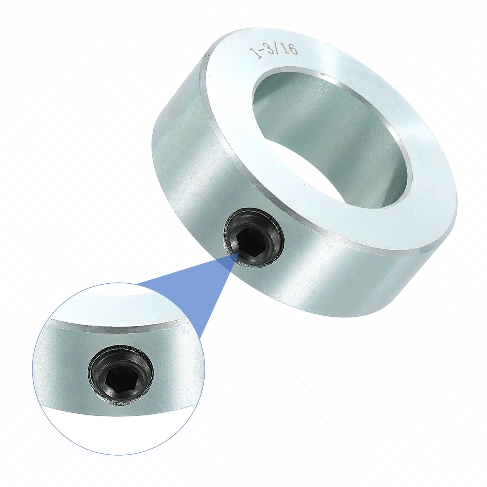 2pcs Set Screw Collars 1-3/16" Bore Carbon Steel Shaft Collars, 2" OD, 11/16" Width Lock Axle Collar Clamp