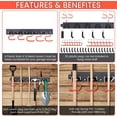 thumbnail image 2 of Garage Organizer, 64inch Adjustable Storage System with 16 Hooks 4 PCS Rails Tool Storage Wall Mounted Garden Storage Door Mop Broom Tools Holder for Garden Garage, 2 of 5