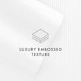 thumbnail image 6 of Noble Linens 4 Piece White Striped Embossed Bed Sheet Set, Queen, 6 of 11