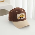 thumbnail image 5 of HNMKIU Washed Kids Baseball Cap With Excavator Design Soft Adjustable Toddler Hat For Boys And Girls Coffee,2-8 Years, 5 of 6