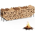 thumbnail image 1 of 8.6FT Firewood Rack Holder Outdoor, Heavy Duty Metal Firewood Storage Stand for Patio, Stable Log Holder Wood Stacker Firewood Organizer for Porch Backyard, 1 of 7