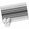 thumbnail image 2 of Gradient Grey Striped Bathroom Mats 2x3 FT, Non Slip Small Kitchen Mat, Simple Farm Stripes Minimalist Washable Soft Backed Front Door Throw Rugs Non-Shedding Indoor Outdoor Doormat for Entryway Sink, 2 of 8