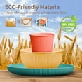 thumbnail image 3 of TINANA Wheat Straw Dinnerware Set, Service for 4, 36 PCS Unbreakable Plastic Plates and Bowls Sets, Dishwasher Microwave Safe - Multi Color, 3 of 8