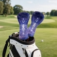 thumbnail image 4 of Uorisanigo Golf Club Head Covers - 3 Pack Waterproof PU Leather Purple Bee Driver/Fairway/Hybrid Headcovers - Premium PU Leather Headcover Set Fit Most Golf Clubs, Accessories, 4 of 7