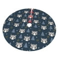 thumbnail image 5 of Cauagu 36" Christmas Tree Skirt Cute Christmas Tree Raccoon Pattern Christmas Tree Decorations Tree Mat for Xmas Decorations Occasion Holiday Home Decor -36", 5 of 7