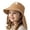 Khaki, variant on Krdevn Cartoon Bear Kids Neck Flap Sun Hat UPF 50 Adjustable Chin Strap Breathable Beach Fisherman Cap Toddler Boys Girls