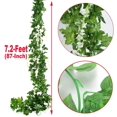 thumbnail image 4 of Wisteria Garland Artificial Wisteria Vine 5pcs 7.2ft/Piece Wisteria Artificial Flowers Garland Fake Wisteria Garland Greenery for Wedding Arches Decor (White), 4 of 5