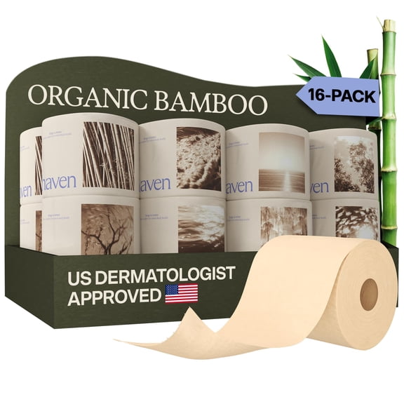Papel Higiénico HavenPaper Bambú 3 Capas 16 Rollos 300 Hojas