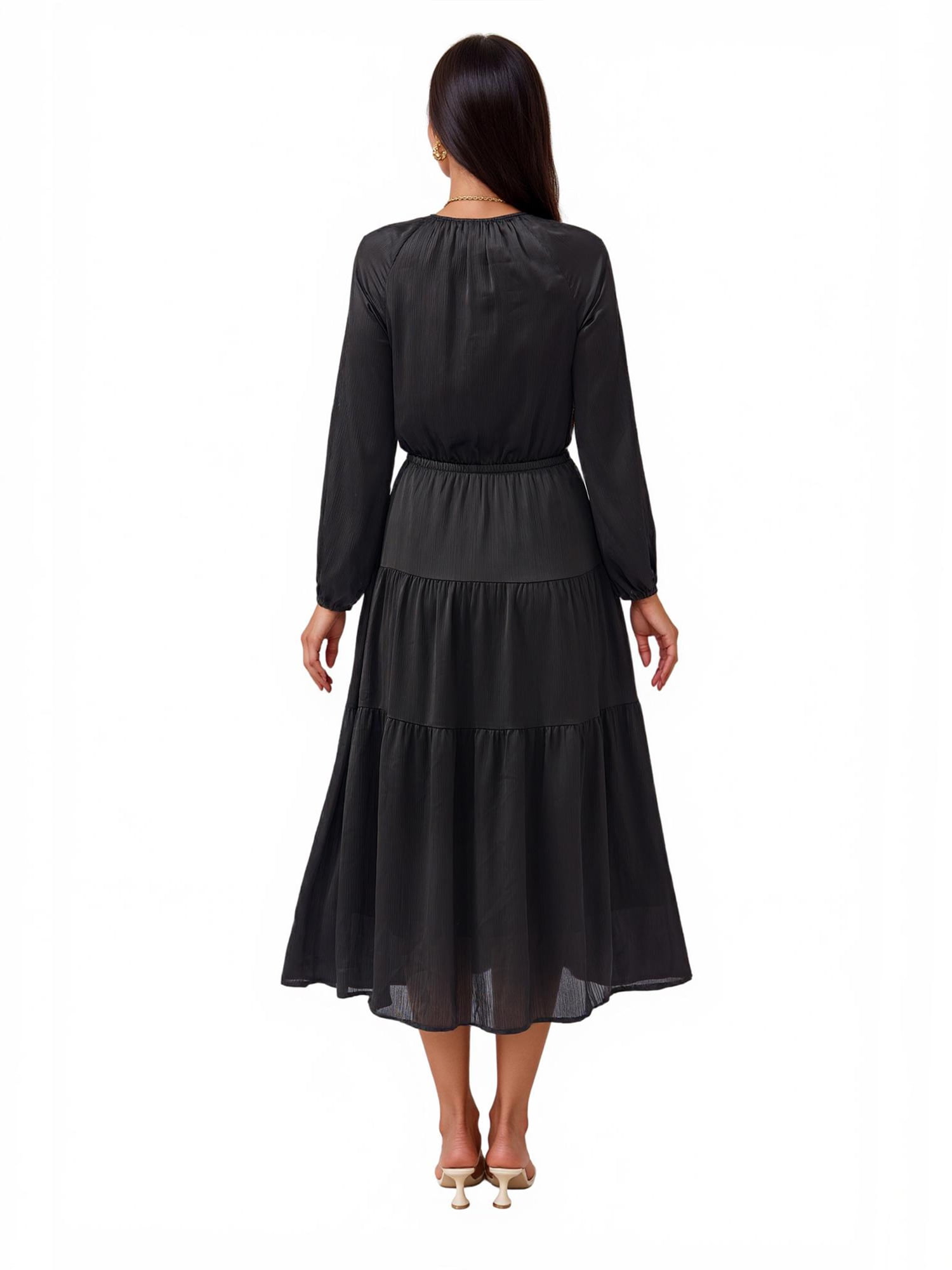 PRETTYGARDEN Women's Maxi Tie Dress, Sizes S-XXL