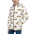 thumbnail image 2 of Sigee Dachshund Going To Play Tennis for Teenage Zip Up Hoodies Long Sleeve Sweatshirts-Small, 2 of 6
