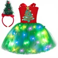 thumbnail image 3 of Vestido de Navidad para niñas con luces LED, árbol de Navidad, elfo, tutú de princesa, disfraz de fiesta de Navidad para niños pequeños, regalo, 3 of 5