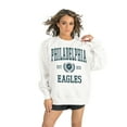 thumbnail image 3 of Women's Gameday Couture White Philadelphia Eagles Timeless Triumph Premium Fleece Pullover Sweatshirt, 3 of 5